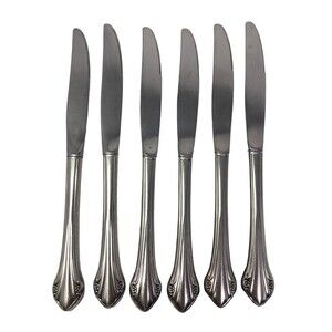 Oneida 1881 Rogers Bittersweet Repose Stainless Flatware Vintage 6 Knives